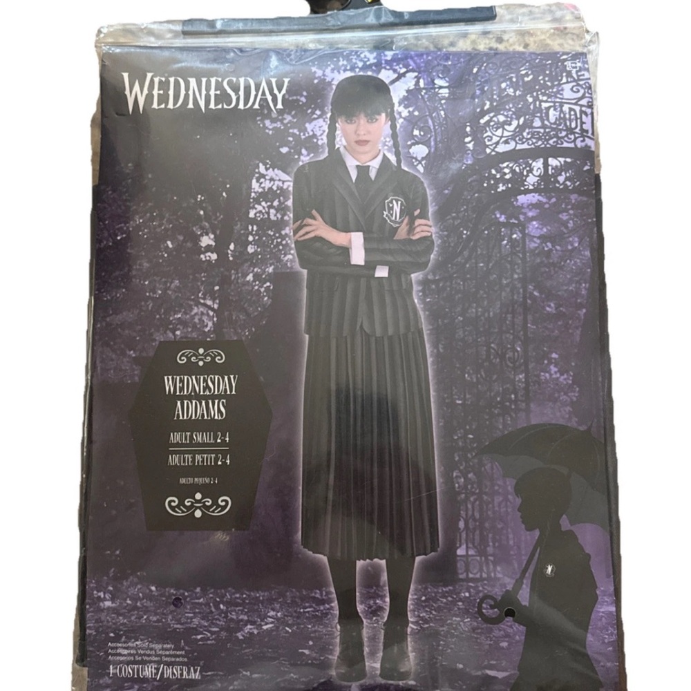 Adult Size 2-4 WEDNESDAY ADDAMS NEVERMORE ACADEMY UNIFORM Costume NEW